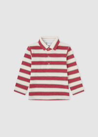 Polo rayas carmin