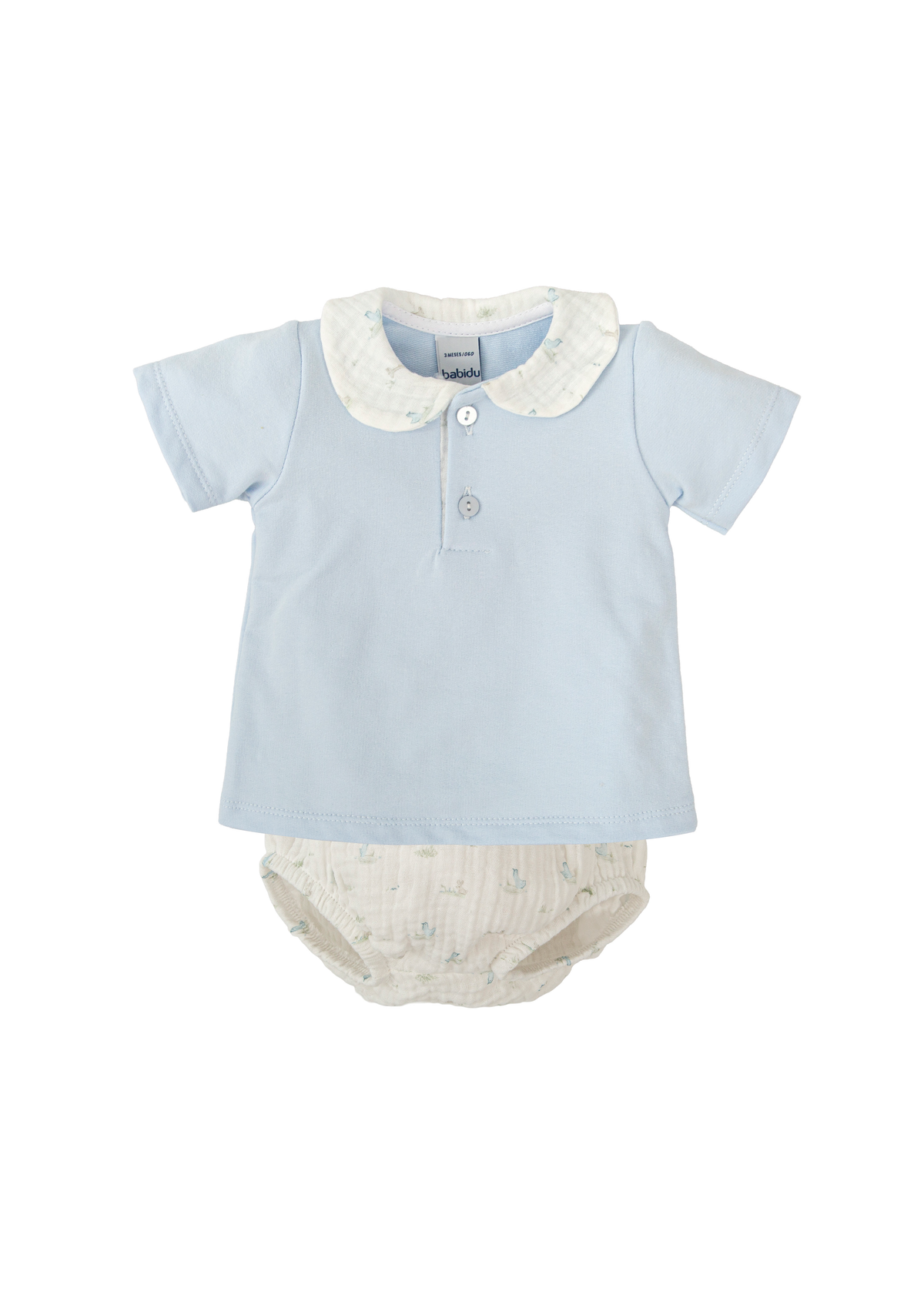 Conjunto ranita m/c cuello bebé