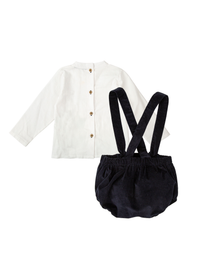 Conjunto bebé niño ranita tirantes + camisa carrusel