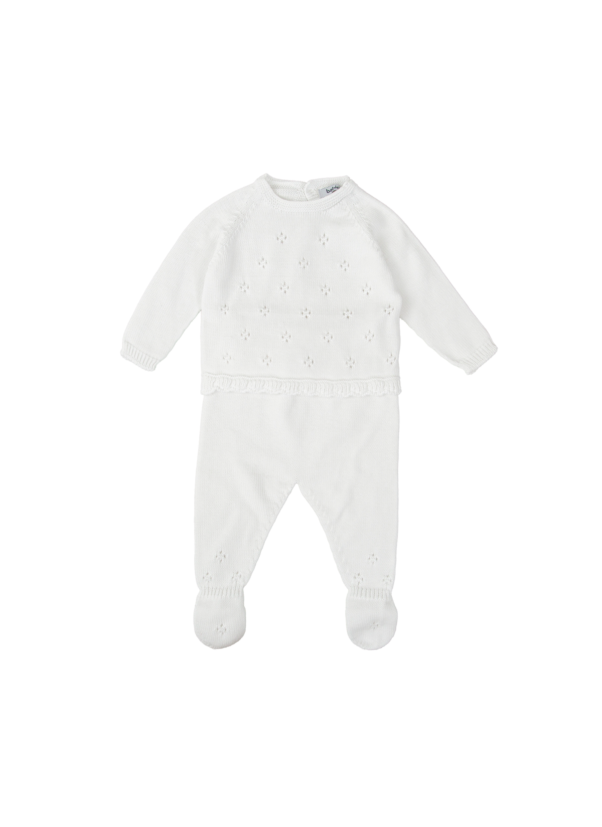 Conjunto polaina m/l tricot