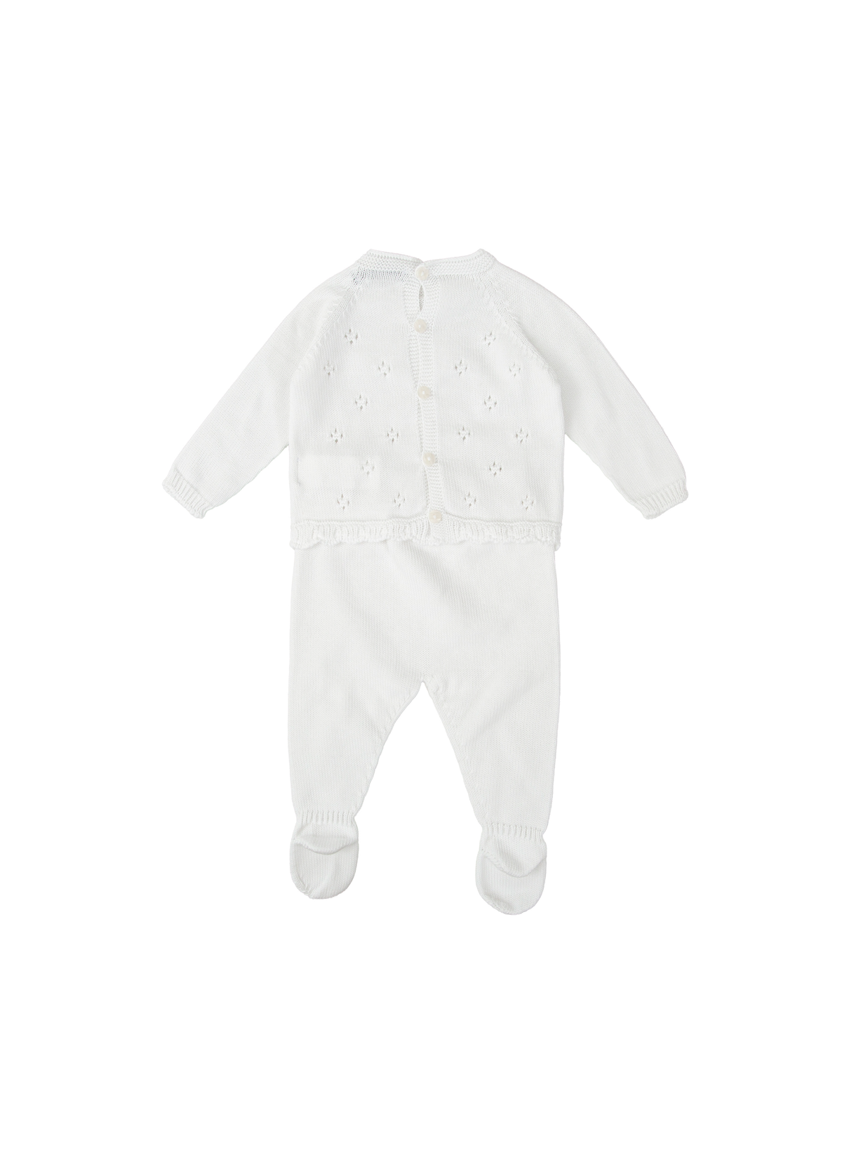 Conjunto polaina m/l tricot