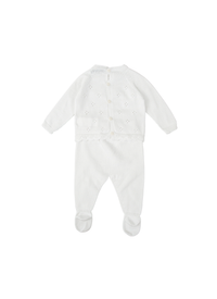 Conjunto polaina m/l tricot