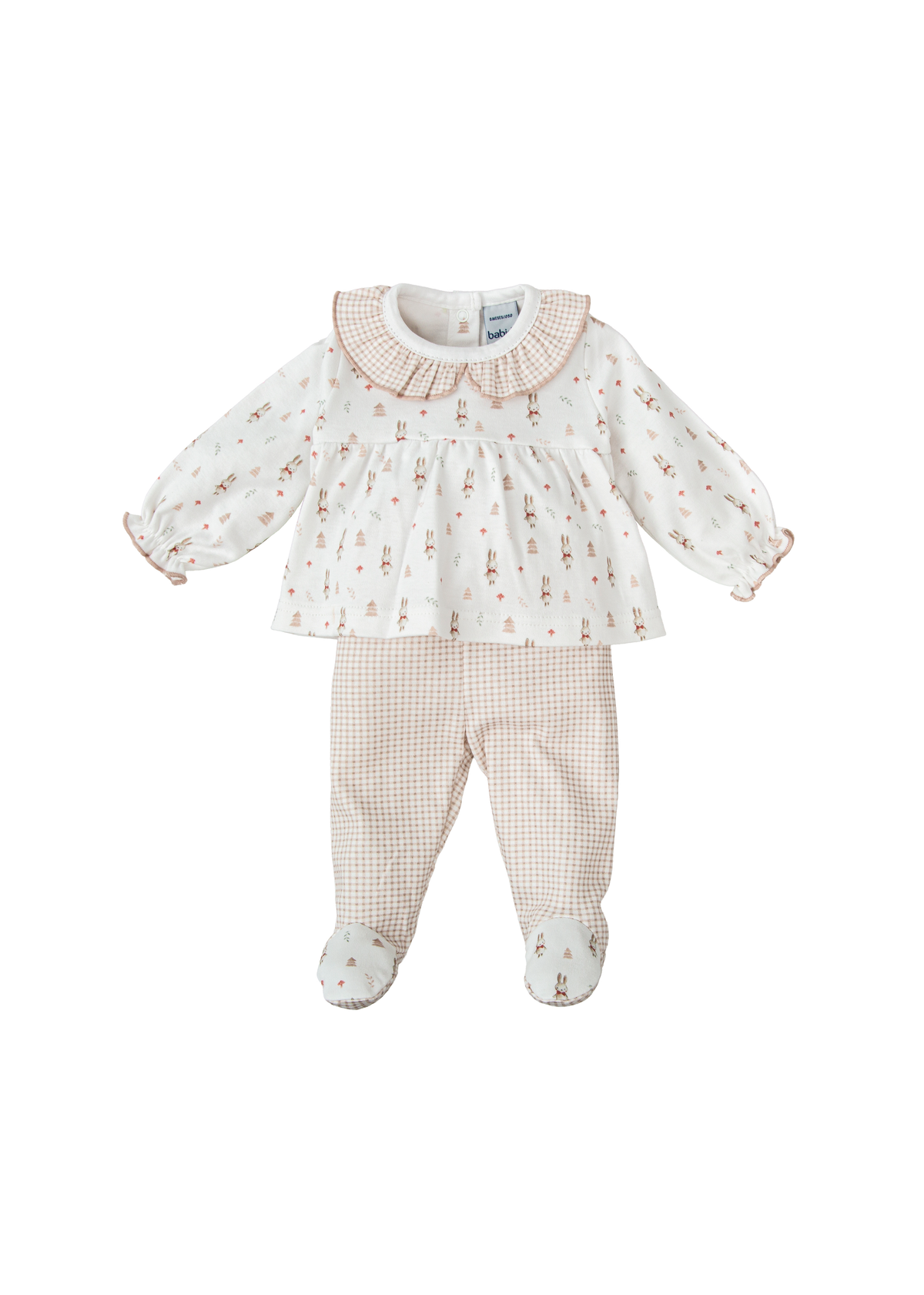 Conjunto polaina c/volante niña huella