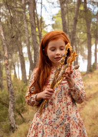 Vestido con estampado topo niña