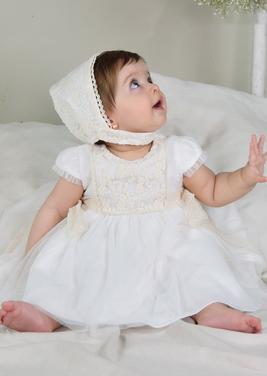 Vestido tul bautizo bebé