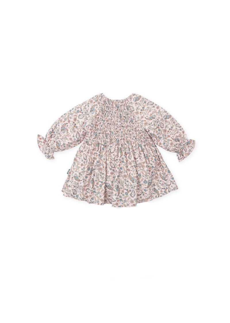 Vestido estampado pétalo niña