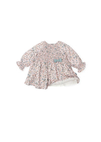 Vestido estampado pétalo niña