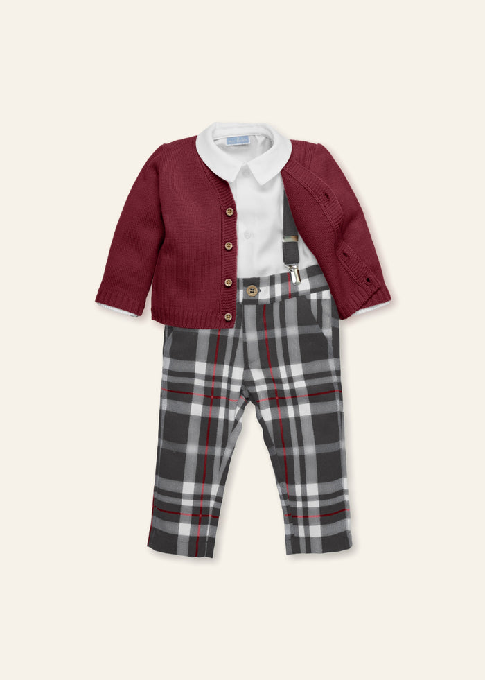 Conjunto niño tartan