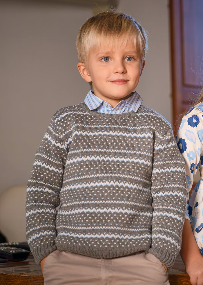 Jersey rayas gris cenefa