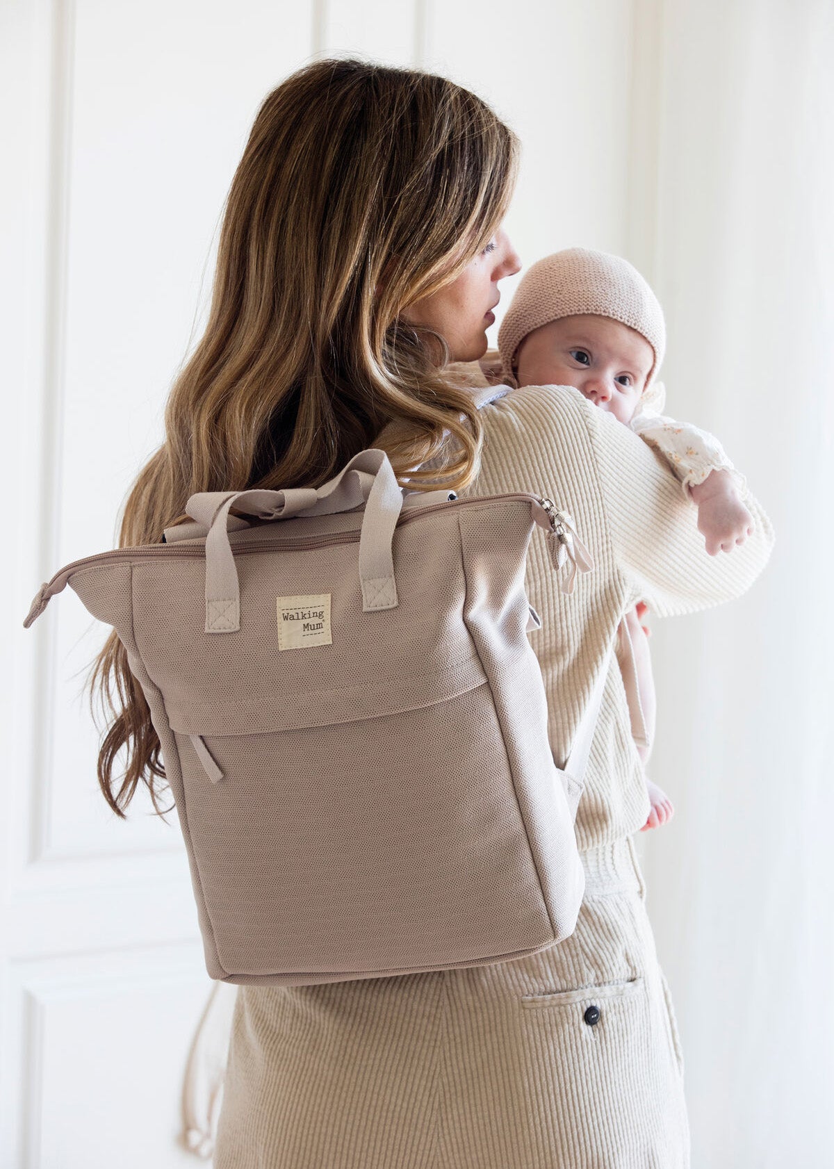 Mochila eco mum apricot