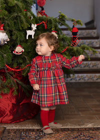 Vestido con braguita rojo cuadros con calcetín – Tía Mía