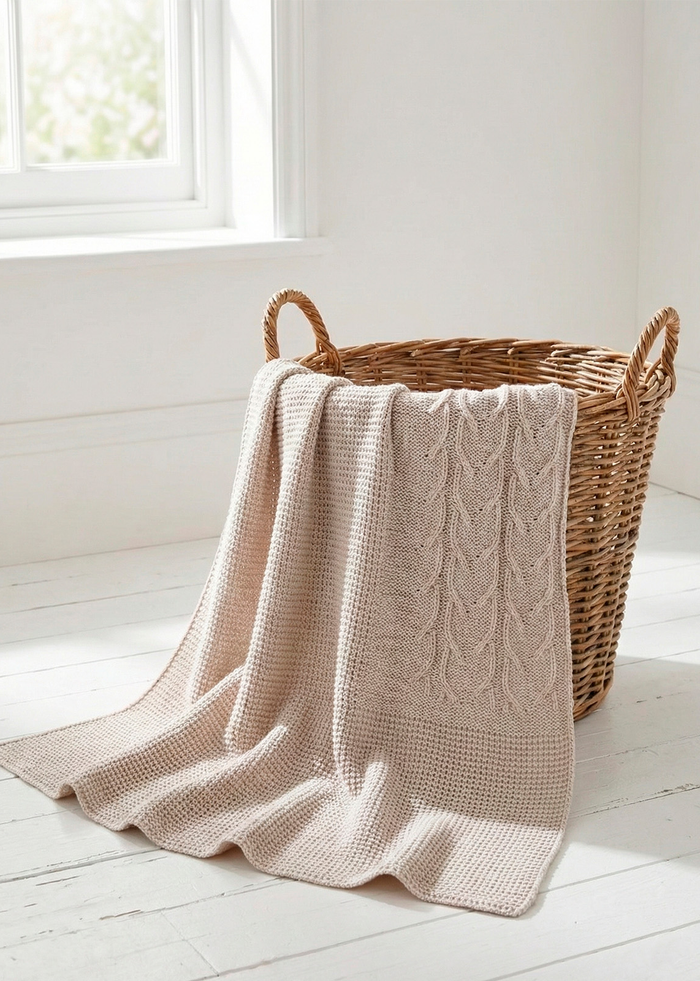 Toquilla punto grueso "hazelnut square"