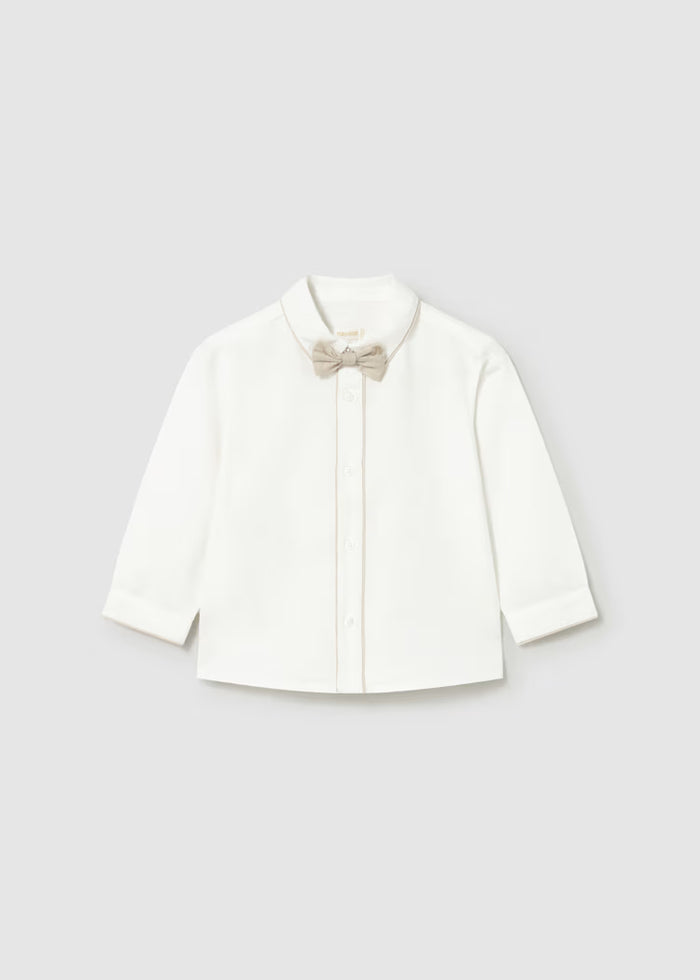 Camisa de manga larga con pajarita bebé
