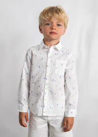 Camisa manga larga con lino niño