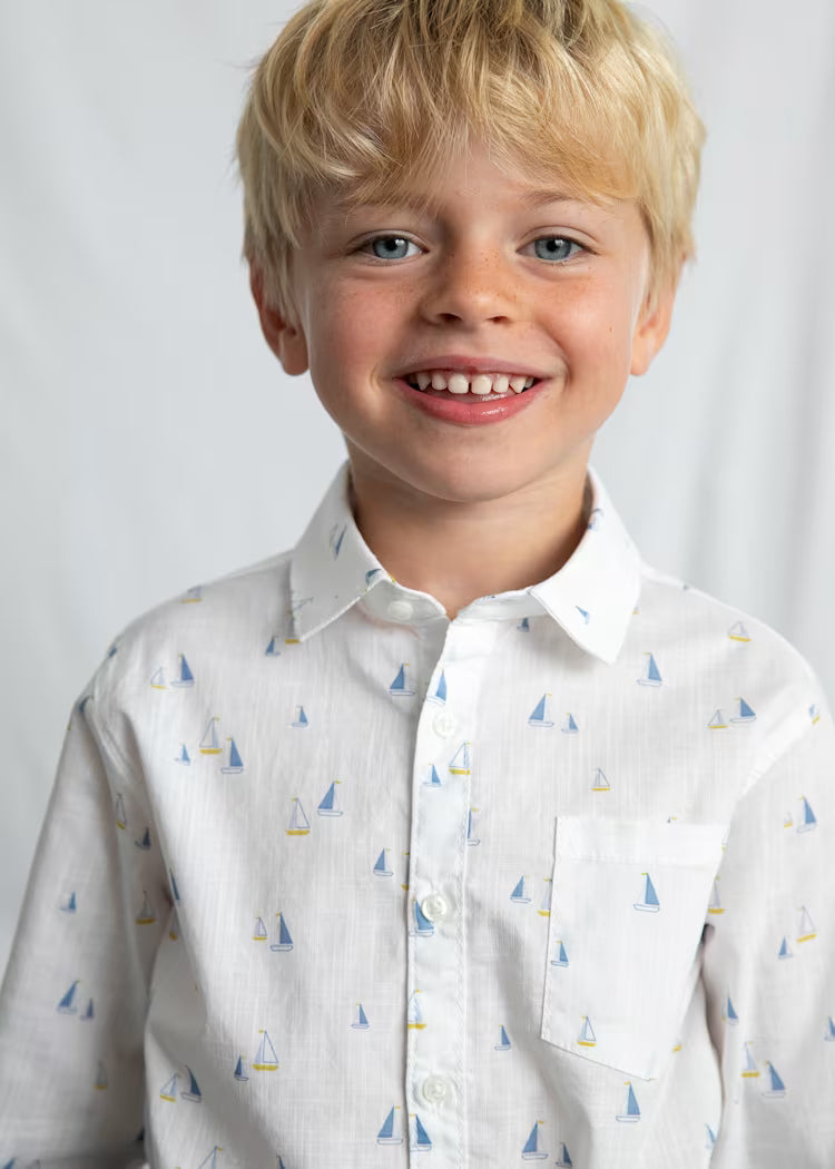 Camisa manga larga con lino niño