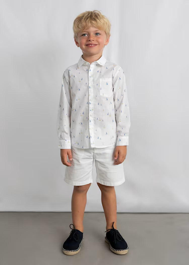 Camisa manga larga con lino niño