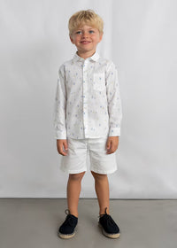 Camisa manga larga con lino niño