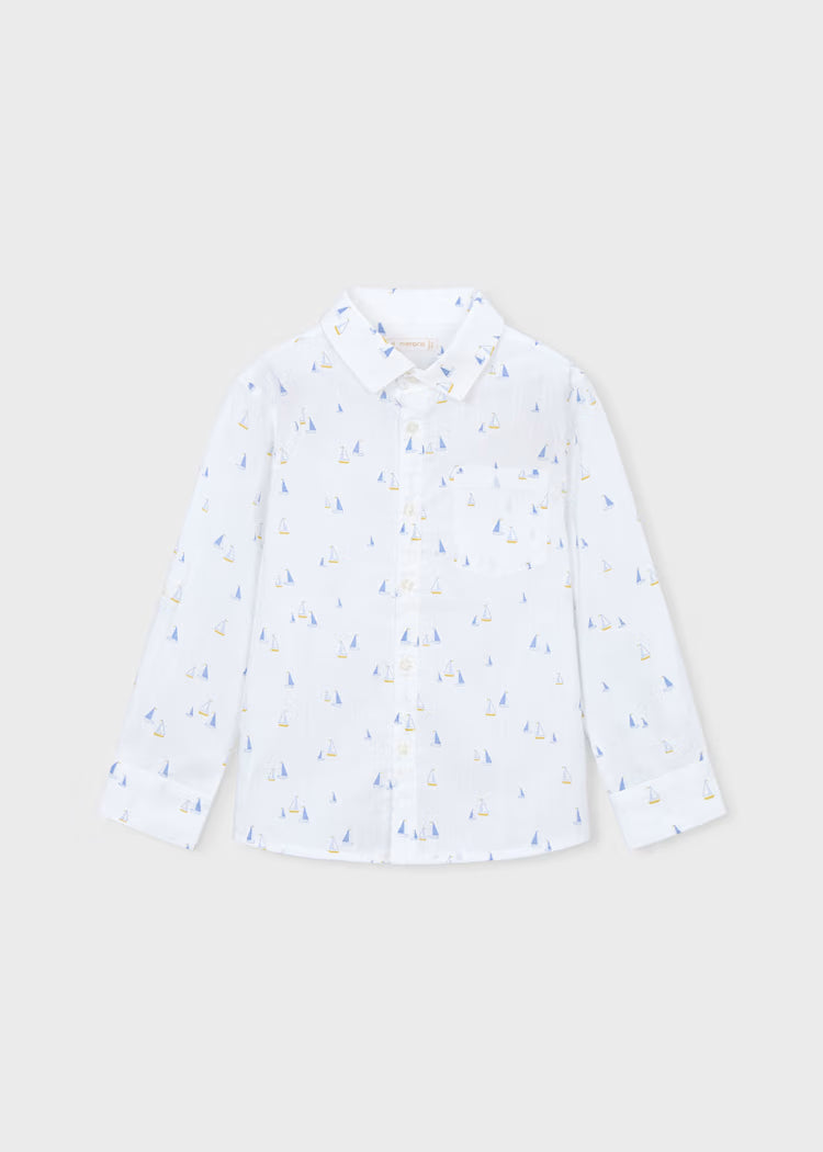 Camisa manga larga con lino niño