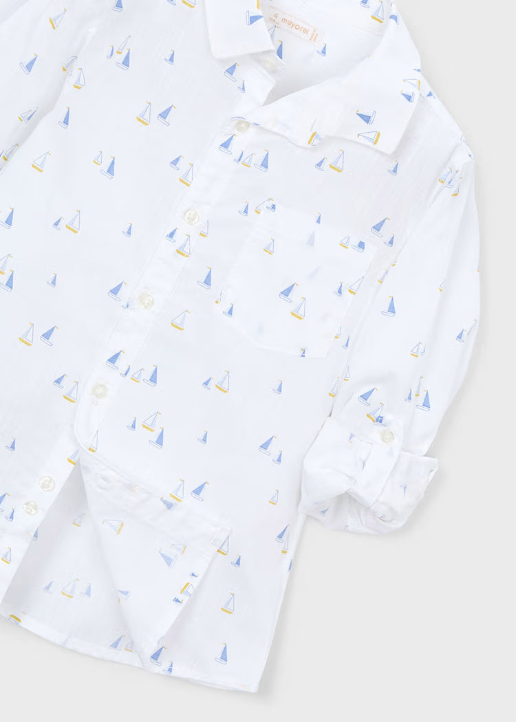 Camisa manga larga con lino niño