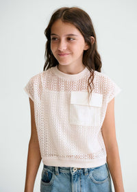 Camiseta con top chica
