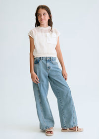 Camiseta con top chica