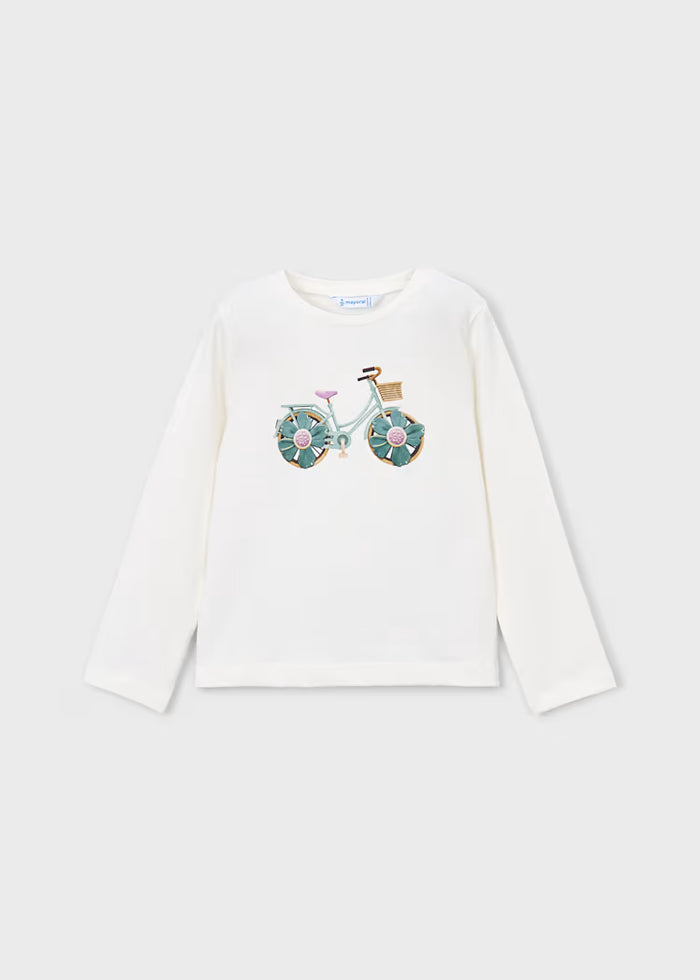 Camiseta de manga larga bicicleta niña