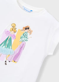 Camiseta estampado muñeca niña
