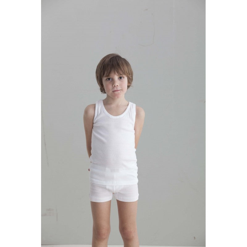 Camiseta niño tirante sport canalé