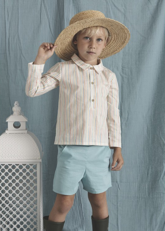 Conjunto corto + camisa cuello polo ceres