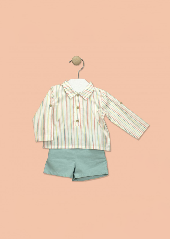 Conjunto corto + camisa cuello polo ceres