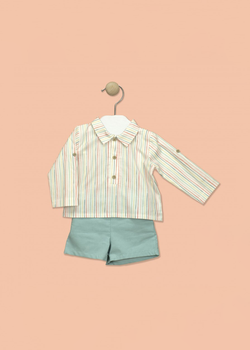 Conjunto corto + camisa cuello polo ceres