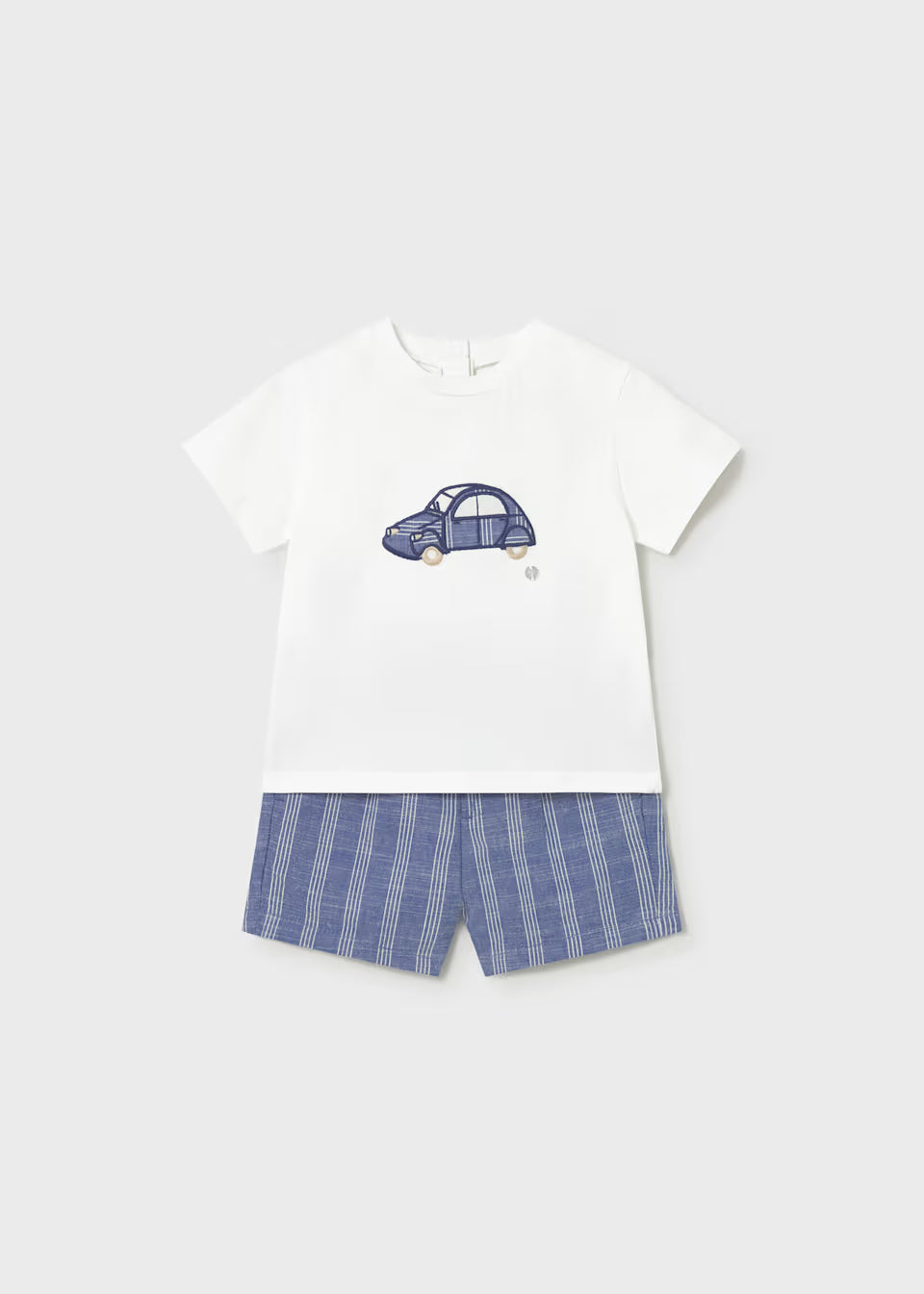 Conjunto bermuda y camisa con lino bebé