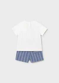 Conjunto bermuda y camisa con lino bebé