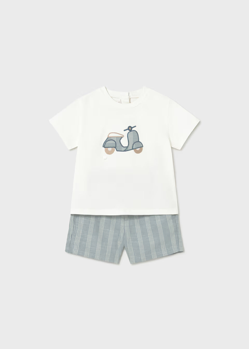 Conjunto bermuda y camisa con lino bebé