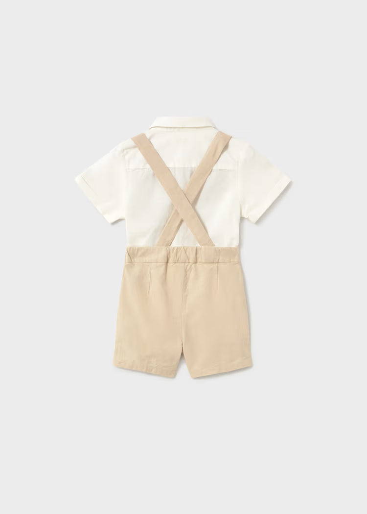 Conjunto bermuda y camisa con pajarita bebé
