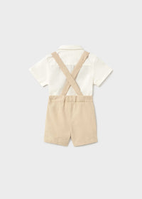 Conjunto bermuda y camisa con pajarita bebé