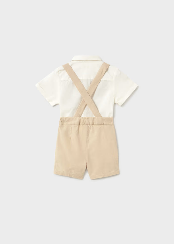 Conjunto bermuda y camisa con pajarita bebé