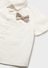 Conjunto bermuda y camisa con pajarita bebé