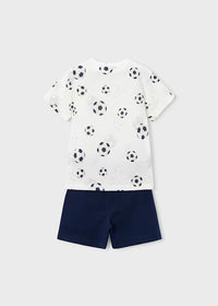 Conjunto bermuda y camiseta estampada niño
