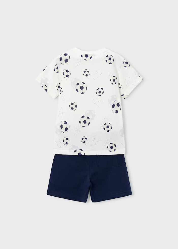 Conjunto bermuda y camiseta estampada niño