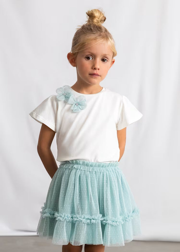 Conjunto falda tul y camiseta niña