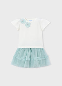 Conjunto falda tul y camiseta niña