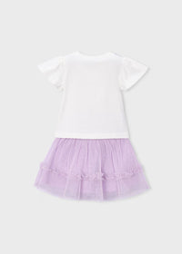 Conjunto falda tul y camiseta niña