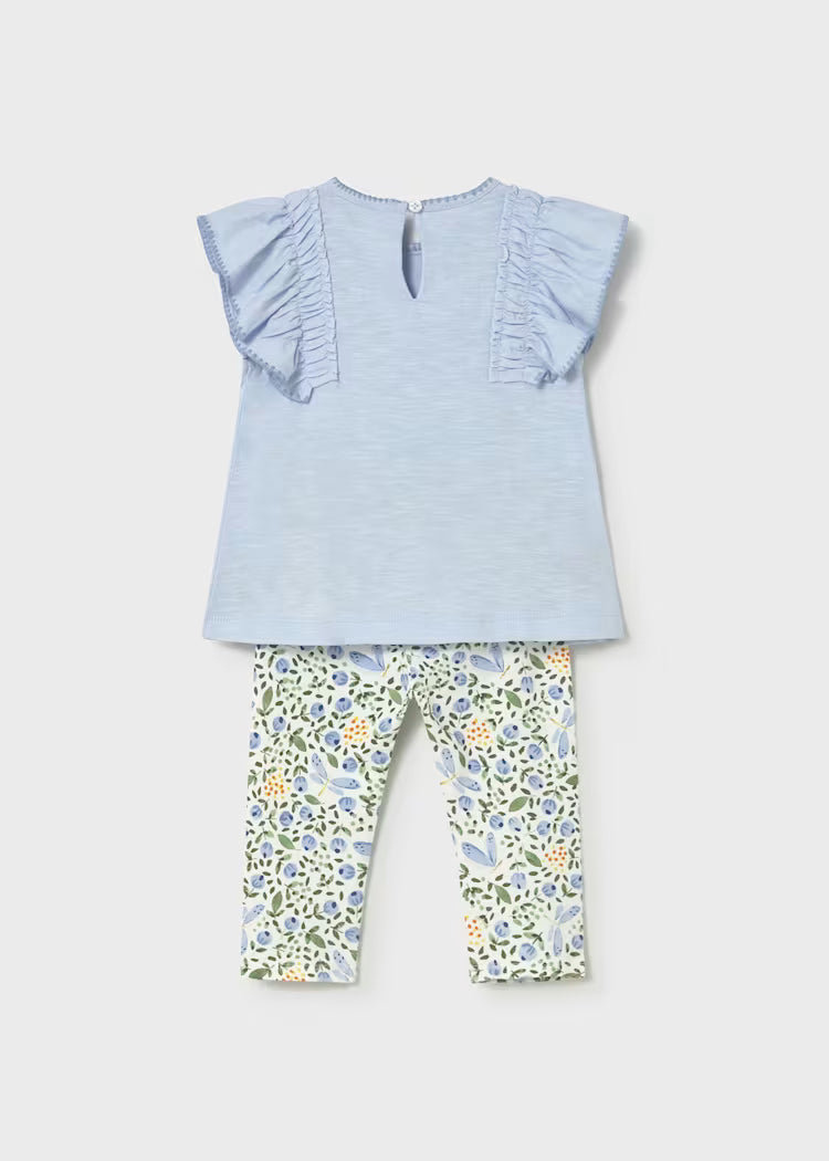 Conjunto legging estampado y camiseta bebé