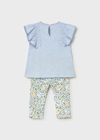 Conjunto legging estampado y camiseta bebé