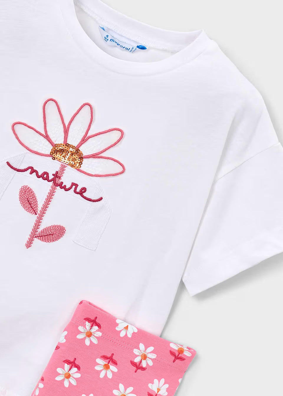 Conjunto legging estampado y camiseta niña