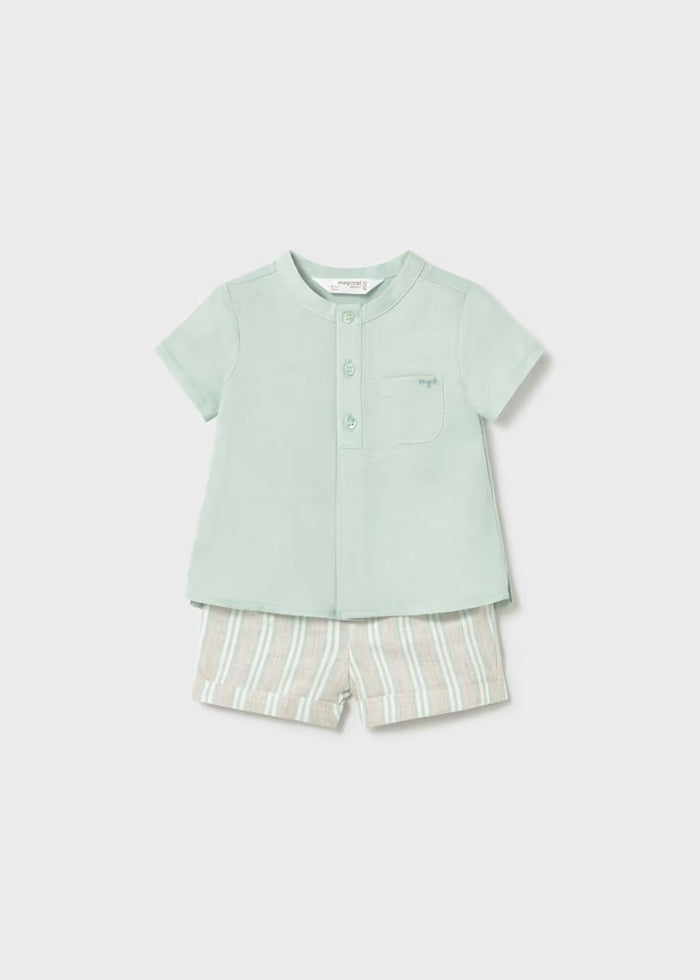 Conjunto pantalón corto y camisa recién nacido