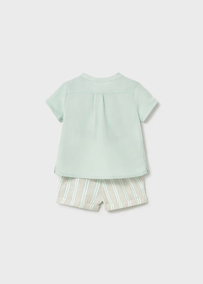 Conjunto pantalón corto y camisa recién nacido