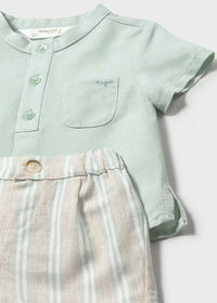 Conjunto pantalón corto y camisa recién nacido