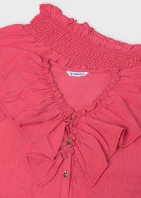 Conjunto pantalón corto y top volante chica